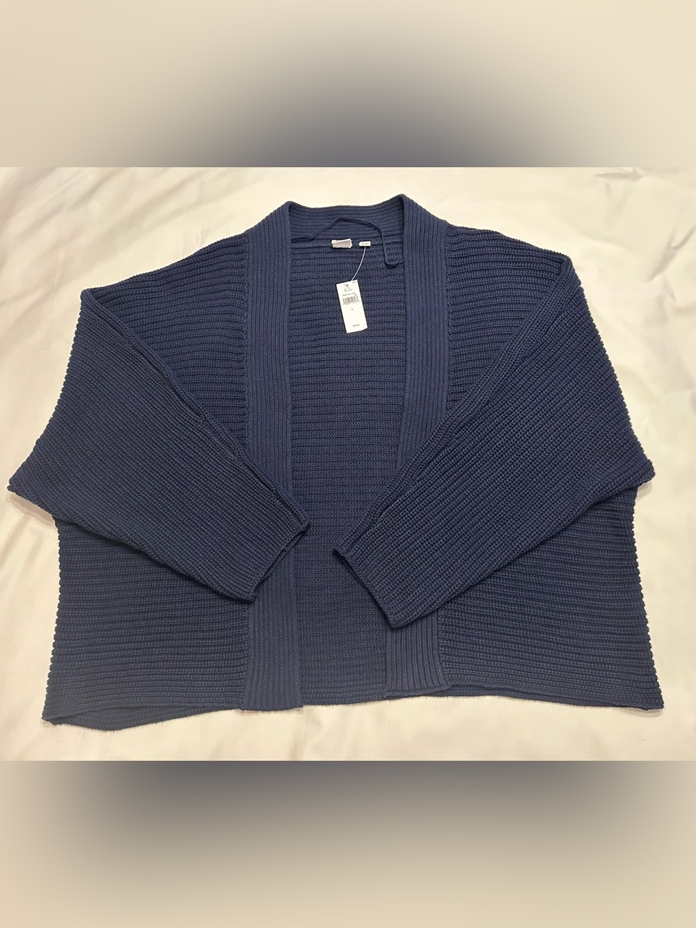 Gap Navy Open-Front Knit Cardigan Sweater Size Large NWT
